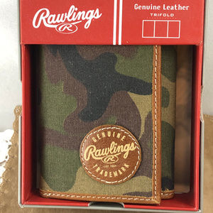 Rawlings Camo Tri-Fold Wallet Canvas and Leather